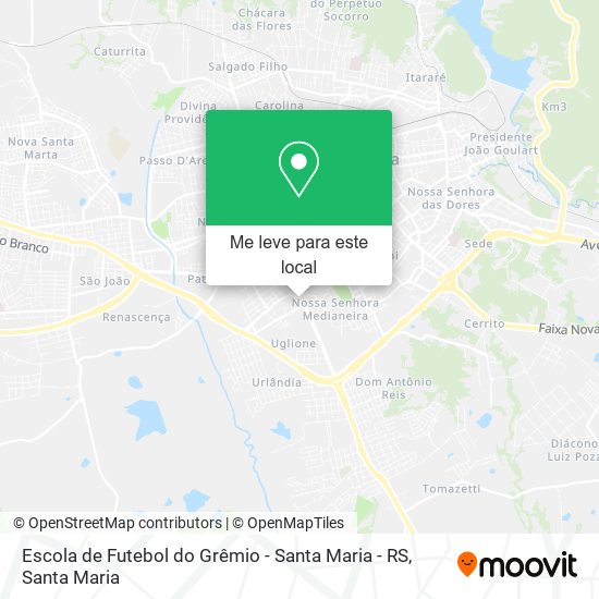 Escola de Futebol do Grêmio - Santa Maria - RS mapa