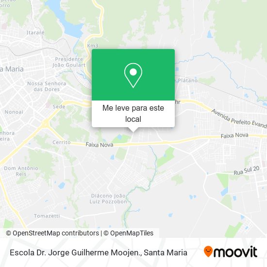 Escola Dr. Jorge Guilherme Moojen. mapa