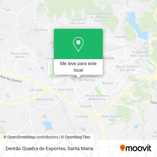 Dentão Quadra de Esportes mapa