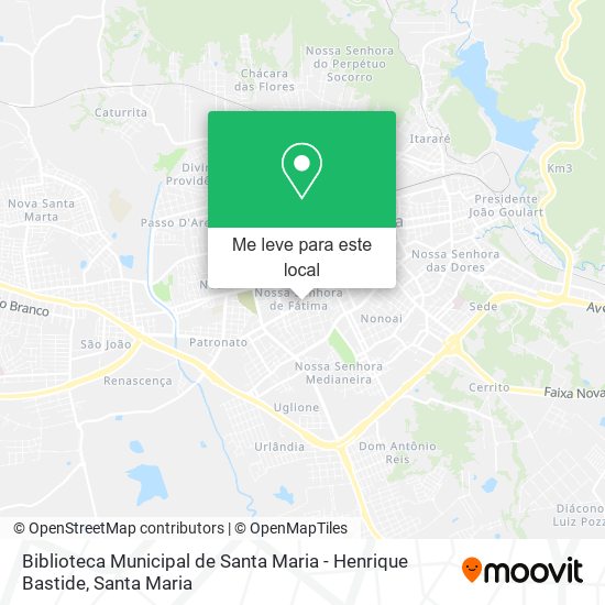 Biblioteca Municipal de Santa Maria - Henrique Bastide mapa