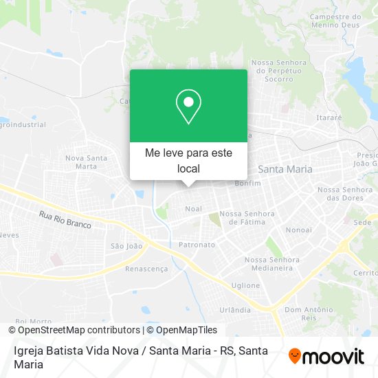 Igreja Batista Vida Nova / Santa Maria - RS mapa