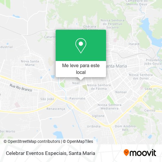Celebrar Eventos Especiais mapa