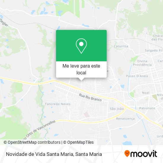 Novidade de Vida Santa Maria mapa