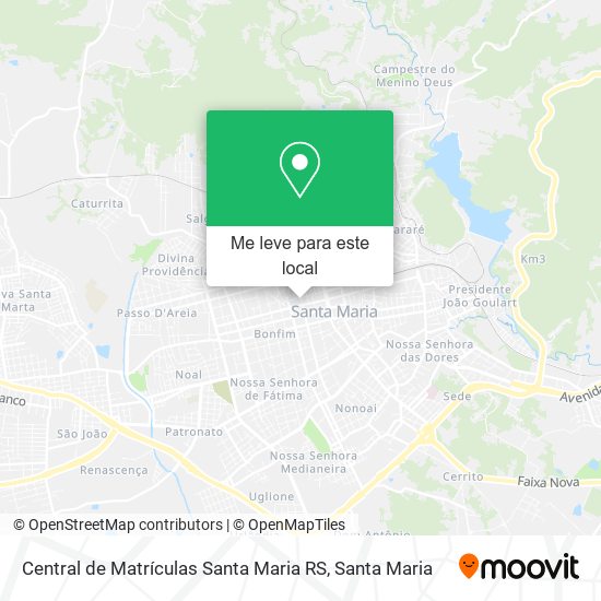 Central de Matrículas Santa Maria RS mapa