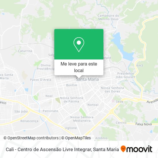 Cali - Centro de Ascensão Livre Integrar mapa
