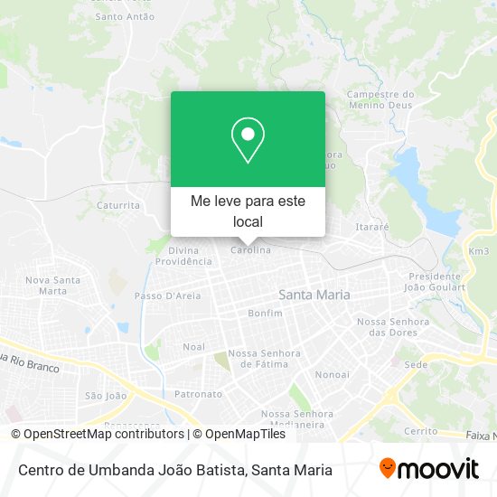 Centro de Umbanda João Batista mapa