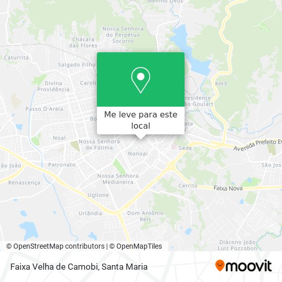 Faixa Velha de Camobi mapa