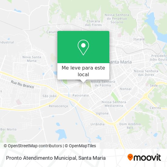 Pronto Atendimento Municipal mapa