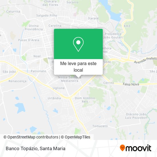 Banco Topázio mapa