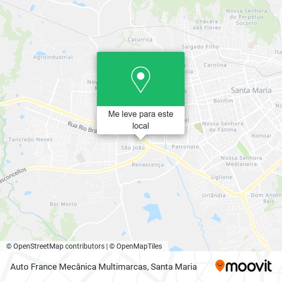 Auto France Mecânica Multimarcas mapa