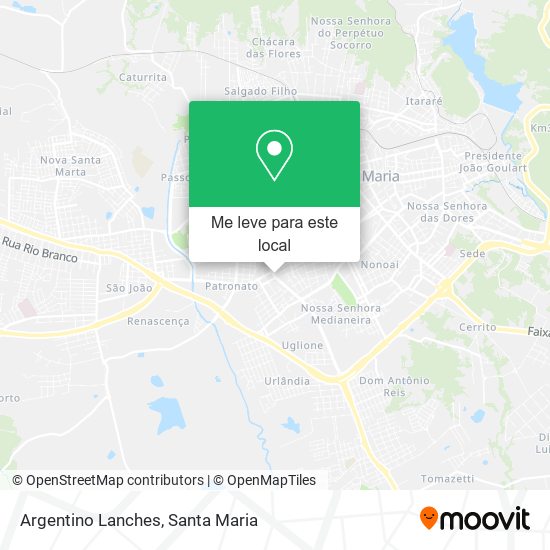 Argentino Lanches mapa