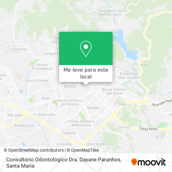 Consultório Odontológico Dra. Dayane Paranhos mapa