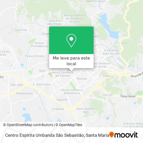 Centro Espírita Umbanda São Sebastião mapa