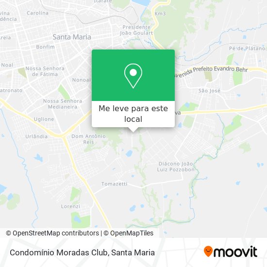 Condomínio Moradas Club mapa