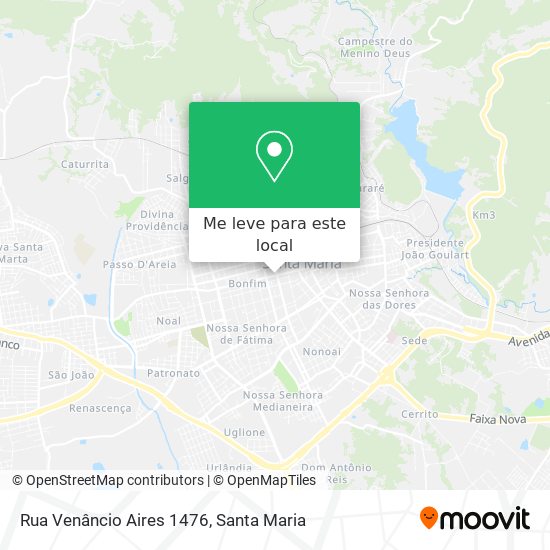 Rua Venâncio Aires 1476 mapa