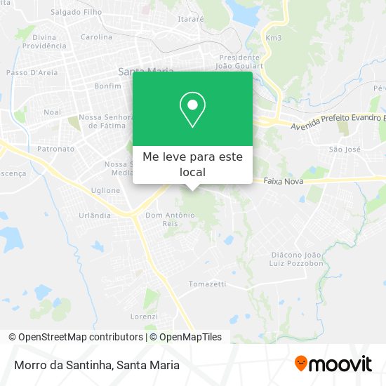 Morro da Santinha mapa