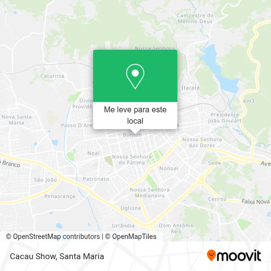Cacau Show mapa
