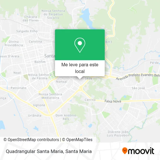 Quadrangular Santa Maria mapa