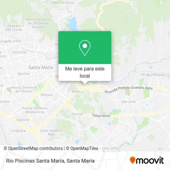Rio Piscinas Santa Maria mapa