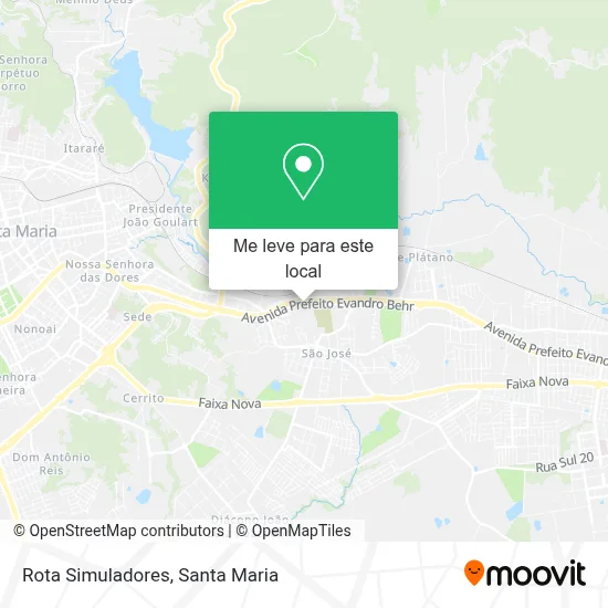 Rota Simuladores mapa