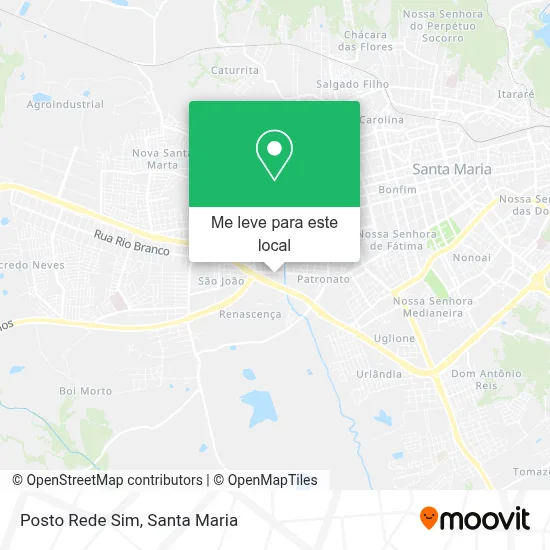 Posto Rede Sim mapa