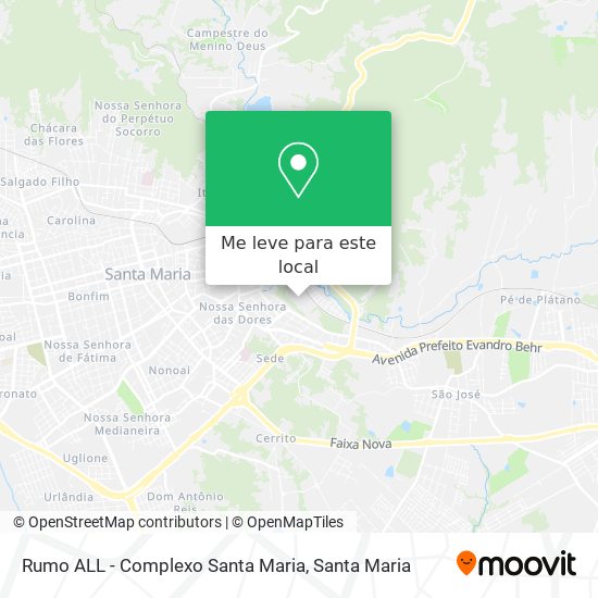 Rumo ALL - Complexo Santa Maria mapa