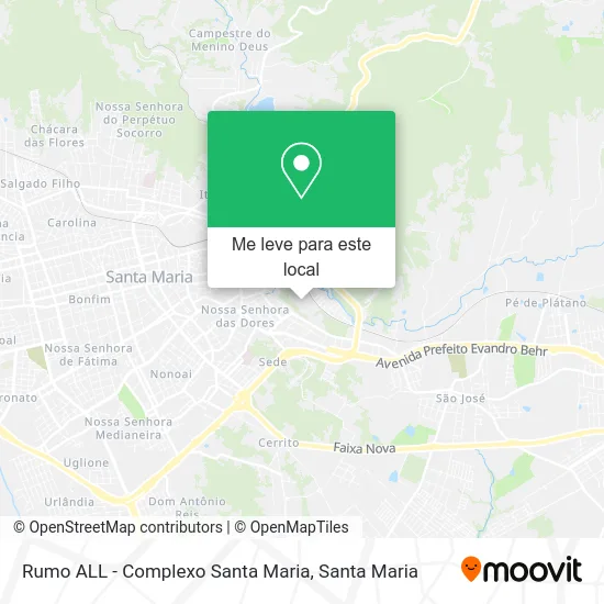 Rumo ALL - Complexo Santa Maria mapa