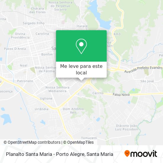 Planalto Santa Maria - Porto Alegre mapa