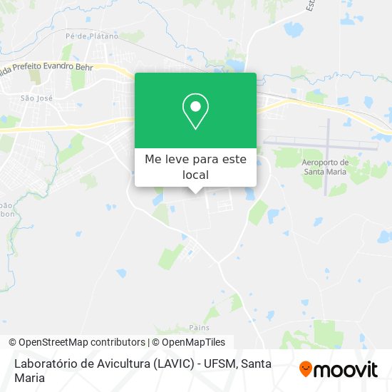 Laboratório de Avicultura (LAVIC) - UFSM mapa