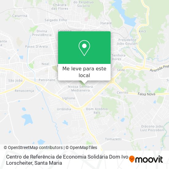 Centro de Referência de Economia Solidária Dom Ivo Lorscheiter mapa