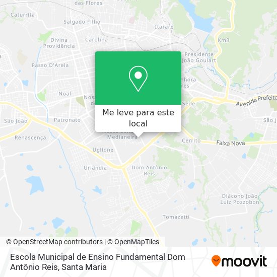 Escola Municipal de Ensino Fundamental Dom Antônio Reis mapa