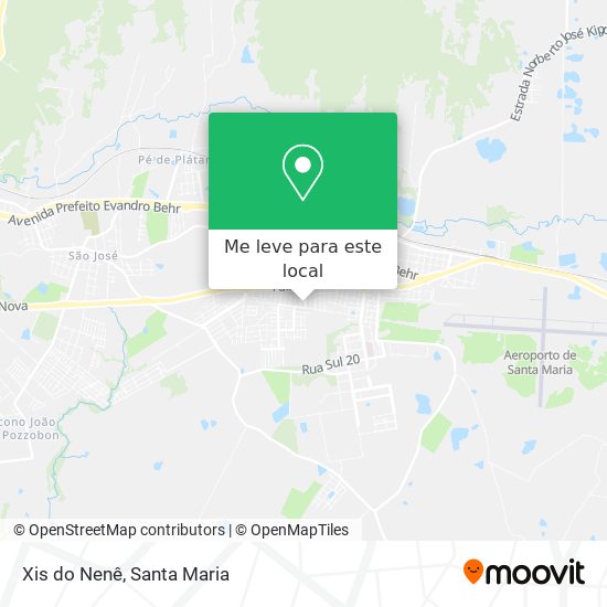 Xis do Nenê mapa