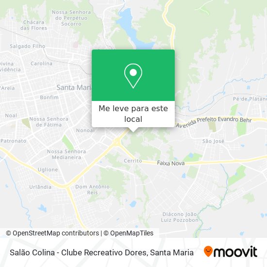 Salão Colina - Clube Recreativo Dores mapa