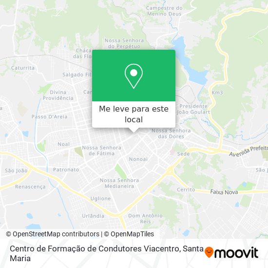 Centro de Formação de Condutores Viacentro mapa