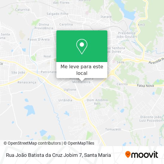 Rua João Batista da Cruz Jobim 7 mapa