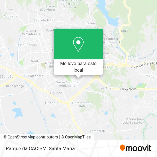 Parque da CACISM mapa