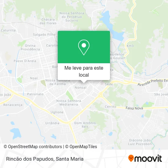 Rincão dos Papudos mapa