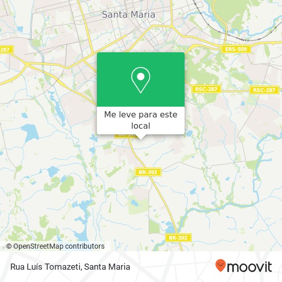 Rua Luís Tomazeti mapa