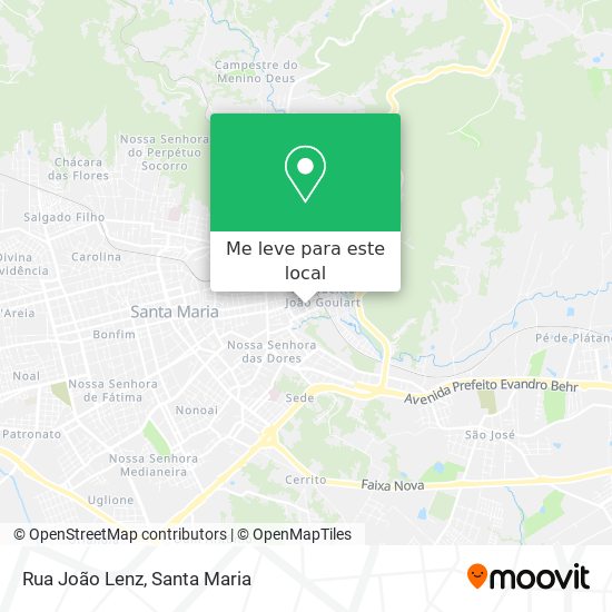 Rua João Lenz mapa