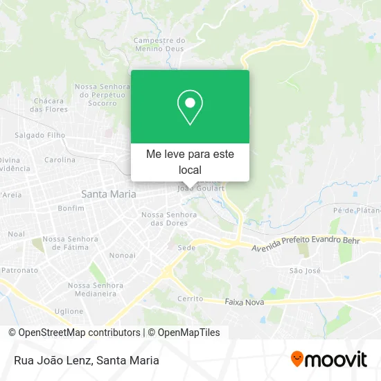 Rua João Lenz mapa