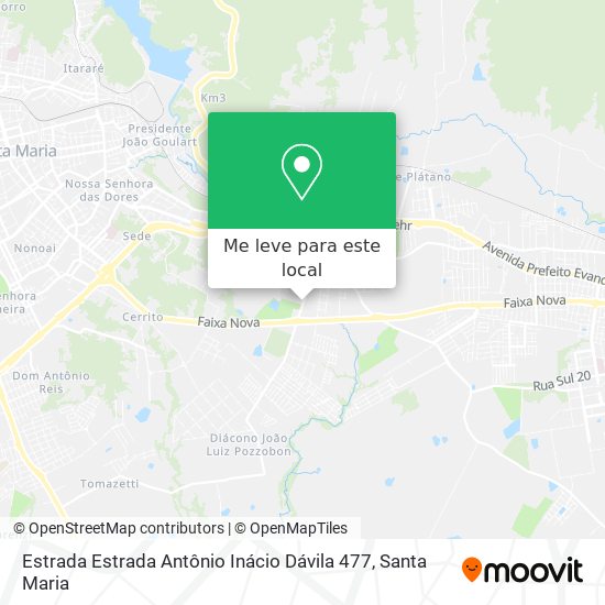 Estrada Estrada Antônio Inácio Dávila 477 mapa