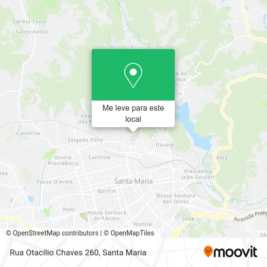 Rua Otacílio Chaves 260 mapa