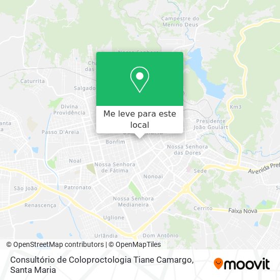 Consultório de Coloproctologia Tiane Camargo mapa