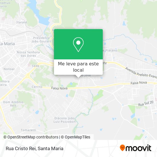 Rua Cristo Rei mapa