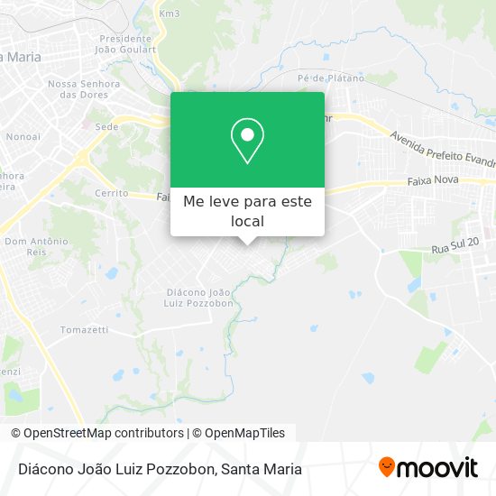 Diácono João Luiz Pozzobon mapa