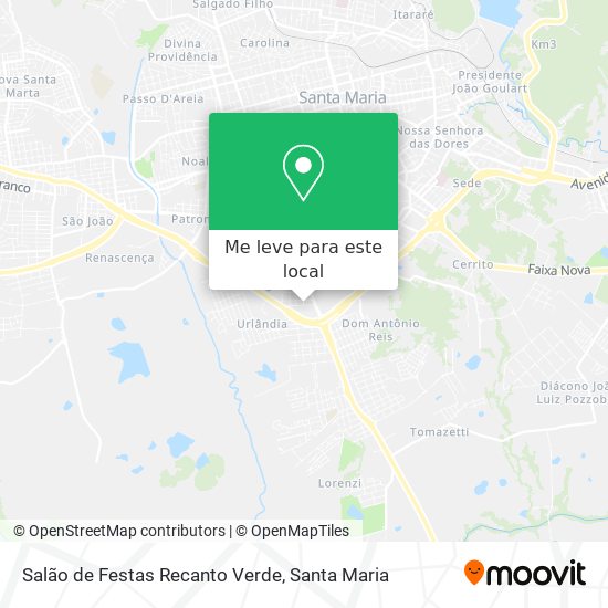 Salão de Festas Recanto Verde mapa