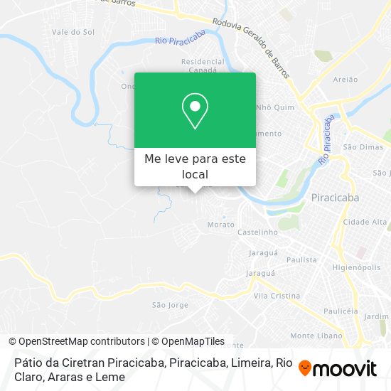 Pátio da Ciretran Piracicaba mapa