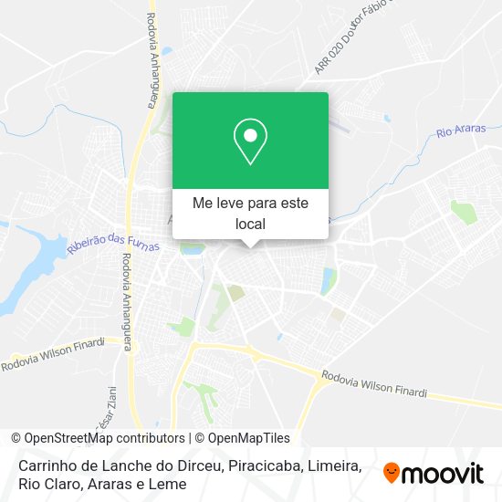 Carrinho de Lanche do Dirceu mapa