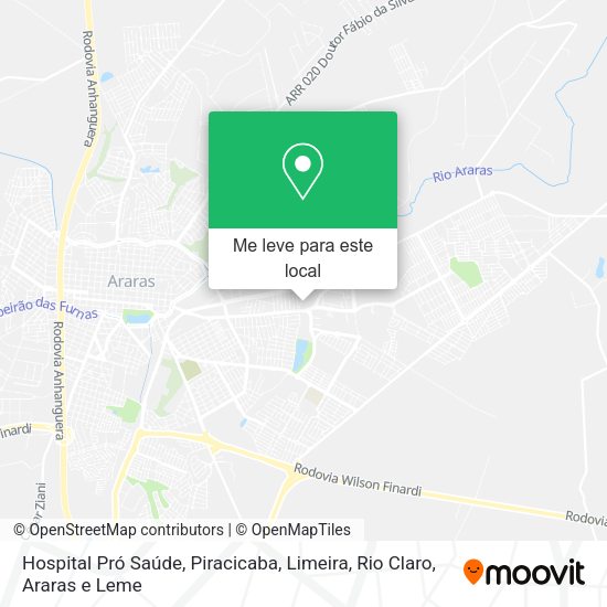 Hospital Pró Saúde mapa