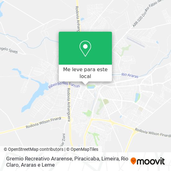 Gremio Recreativo Ararense mapa